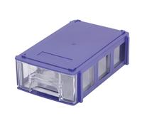 Stackable Storage Drawer Plastic Mini Organizer Premium Material for Small Parts Screw Craft Blue Shell 140 X 90 X 40mm