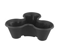 Stackable Strawberry Planter - Tiered Vertical Garden Pots for Herbs, Flowers & Vegetables - Space-Saving Planter for Patio, Balcony & Garden - Indoor & Outdoor | Black, 1-Tier