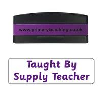 Stackable Taught By Supply Teacher Pre Inked School Teachers Feedback Marking Stamper Stamp 44x13mm Primary Teaching Services