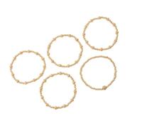 Stackable Textured Metal Bracelets Set of 5 Adjustable Jewelry for Women Versatile Jewelry Pieces