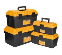 Stackable Tool Box Set of 4 In 1, Tool Chest Organizer with Removable Trays & Locking Latch, Tool Storage for Craftsman, Garage Workshop, Portable Tool Box for DIY & Professionals (13",15",17",19")