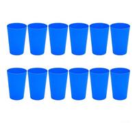 Stackable Unbreakable Plastic Cups 612PCS Made from ABS Material Lightweight and Dishwasher Safe for Kitchen and Household Use (12PCS Blue)