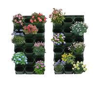 Stackable Vertical Wall Planter Set with Self-Watering System and Drip Kit, Ideal for Growing Veggies, Herbs, and Flowers Indoors or Outdoors