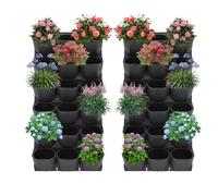 Stackable Vertical Wall Planter Set with Self-Watering System and Drip Kit, Ideal for Growing Veggies, Herbs, and Flowers Indoors or Outdoors