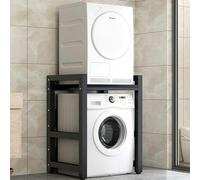 Stackable Washing Machine Storage Cabinet Over Washer Unit Laundry Room Shelf for Bathroom & Kitchen Heavy-Duty 300kg Capacity Stacking Kit for Washer/Dryer