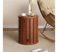 Stackable Wood Stools Set, Nesting Design Space Saving, for Living Room Entryway and Multi-Use as Tables