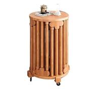 Stackable Wooden End Table & 6 Modern Round Dining Chairs - Space-Saving Furniture Set for Small Living Rooms Easy Mobility Stylish Design Perfect for Apartments