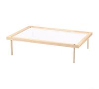 Stackable Wooden Herb Drying Rack with Ventilated Fabric Net for Drying Fresh Herbs Pasta Flowers and Plant Specimens Food Dryer Stand for Practical Use (Single Layer)