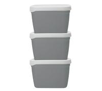 StackableFood Container Set Natural Elements Grey One Size