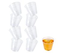 STACKABLES ~ Pack of 100 Shot Glasses 30ml ~ 1oz Clear Hard Plastic Whiskey Cup ~ Multi-Use Elegant Shot Cups for Wedding Party Christmas & Thanksgiving Day