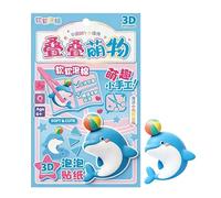Stacked 3D Building Stickers Artistic Cartoon Crafting Toy