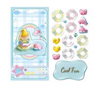 Stacked 3D Building Stickers Glossy Finish Miniature Making