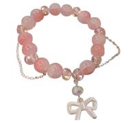 Stacked Earrings Set Elegant And Sweet Cherry Butterfly Bracelet For Ladies In Peach Chain Bracelet Recon Watch (D, One Size)