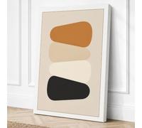 Stacked Forms Minimalist Canvas Wall Art Print 18x12 Inch (46 x 30 cm)