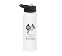 Stacked in My Favor Four Aces Poker Player Stainless Steel Insulated Water Bottle