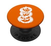 Stacked Jack O Lanterns Halloween Trio Spooky PopSockets Adhesive PopGrip