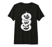 Stacked Jack O Lanterns Halloween Trio Spooky Premium T-Shirt
