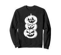 Stacked Jack O Lanterns Halloween Trio Spooky Sweatshirt