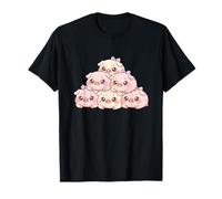 Stacked Kawaii Piglets Cute Pastel Chibi Farm Animals T-Shirt