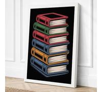 Stacked Knowledge Canvas Wall Art Print 18x12 Inch