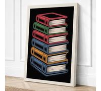 Stacked Knowledge Canvas Wall Art Print 30x20 Inch