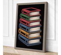 Stacked Knowledge Modern Canvas Wall Art Print 30x20 Inch (76 x 51 cm)
