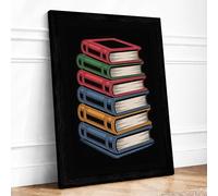 Stacked Knowledge Modern Framed Wall Art Print A1 (84.1×59.4cm) Black, Wall Decor for Living Room, Bedroom, Office & Home, Ready to Hang, Art Gift