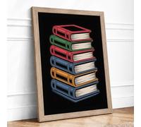 Stacked Knowledge Modern Framed Wall Art Print A3 (42×29.7cm) Oak, Wall Decor for Living Room, Bedroom, Office & Home, Ready to Hang, Art Gift