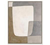 Stacked Pebbles III Canvas Print Modern Wall Decor by Art Remedy, Silver Frame, 24 x 30