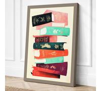 Stacked Ribbon Composition Canvas Wall Art Print 18x12 Inch (46 x 30 cm)