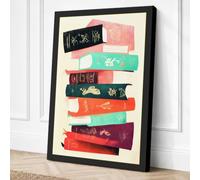 Stacked Ribbon Composition Canvas Wall Art Print 24x16 Inch (61 x 41 cm)