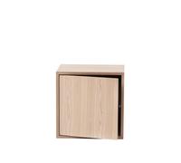Stacked Shelving System Between w. Door Oak