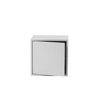 Stacked Shelving System Medium with Door Gray