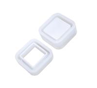 Stacked Silicone Storage Mold for Jewelry and Decor Craft Projects | White Silicone, Stackable Frame with Bottom Tray, One-piece Casting, Easy Release and Cleanup