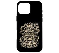 Stacked Skulls Mushroom Gothic Vintage Art Case for iPhone 16 Pro Max