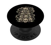 Stacked Skulls Mushroom Gothic Vintage Art PopSockets Adhesive PopGrip