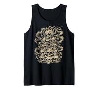 Stacked Skulls Mushroom Gothic Vintage Art Tank Top