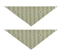 Stacked Us One Hundred Dollar Bill Pattern 2 Pack Dog Grooming Bandanas Bulk Triangle Bibs Kerchief Set Pet Accessories for Dogs Cats