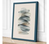 Stacked Whispers Minimalist Canvas Wall Art Print 24x16 Inch