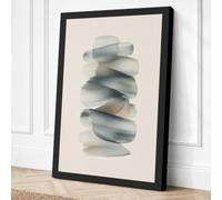 Stacked Whispers Minimalist Canvas Wall Art Print 36x24 Inch