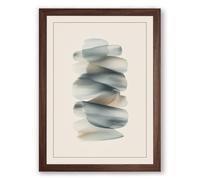 Stacked Whispers Minimalist Framed Wall Art Print A1 (84.1×59.4cm) Walnut, Wall Decor for Living Room, Bedroom, Office & Home, Ready to Hang, Art Gift