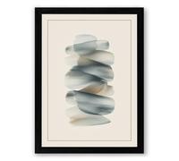 Stacked Whispers Minimalist Framed Wall Art Print A4 (29.7×21cm) Black, Wall Decor for Living Room, Bedroom, Office & Home, Ready to Hang, Art Gift