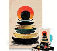 Stacked Zen Jigsaw 1000 Pieces for Teenagers Mind Exercise Toy Relaxing Fun Design Assembly Perfect Present 38x52cm