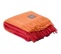 Stackelbergs - Mohair Blanket Rolled Fringe 130x170 cm, Orange / Peony - Orange