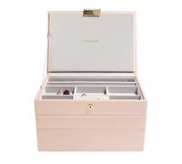 Stackers Blush Pink & Champagne Gold Classic Medium Jewellery Box - Set of 3