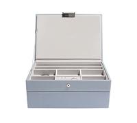 Stackers Dusky Blue Classic Jewellery Box, Set of 2