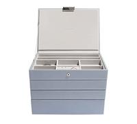 Stackers Dusky Blue Classic Medium Jewellery Box, Set of 4