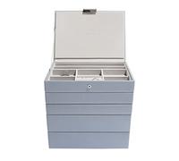 Stackers Dusky Blue Classic Medium Jewellery Box, Set of 5