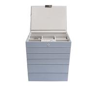 Stackers Dusky Blue Classic Medium Jewellery Box, Set of 6
