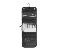 Stackers Fluted Black Small Hanging Washbag